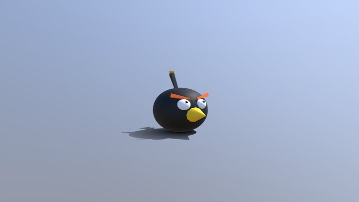 wk5_Black_Angry_Bird_Michael_Nicholas 3D Model