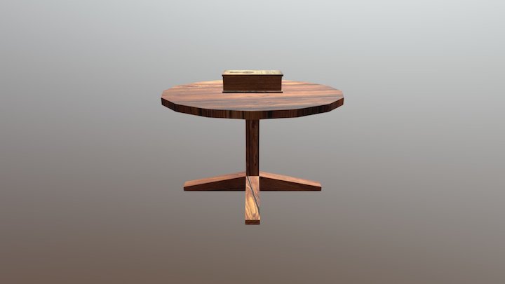 The book on the Table. 3D Model