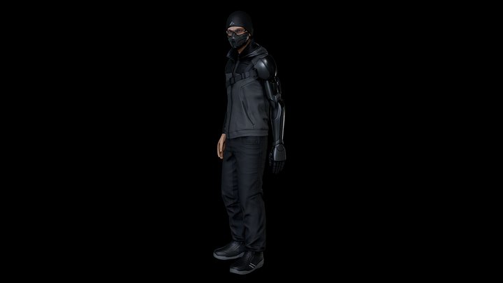 Cyberpunk character 3D Model