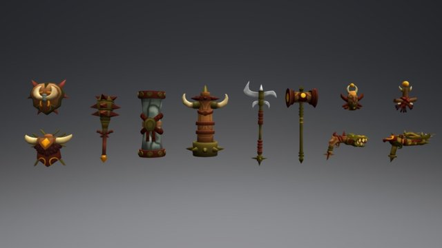 Weapons of character -Tauro 3D Model