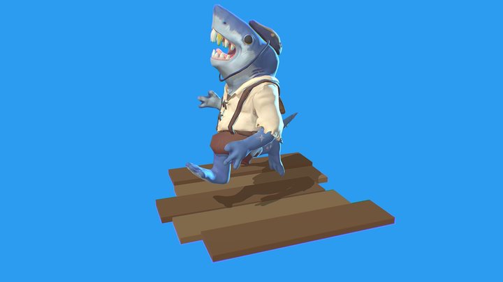 Shark Pirate 3D Model