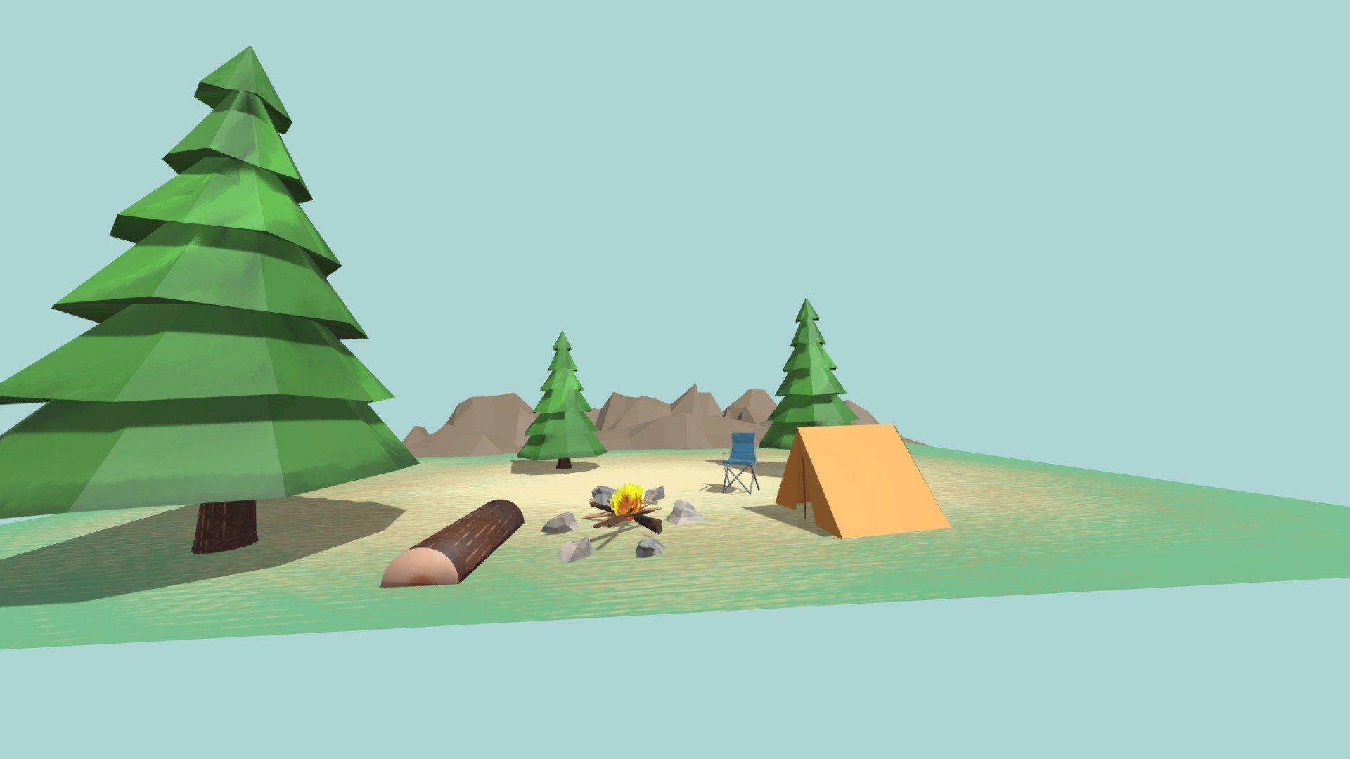 Campsite_100752341 - 3D model by KainatR [01a45ec] - Sketchfab