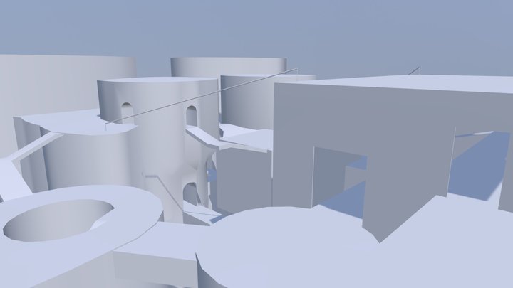 Level Design Whitebox 3D Model