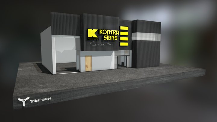 Kontra Signs | Building/Brand Evolution 3D Model