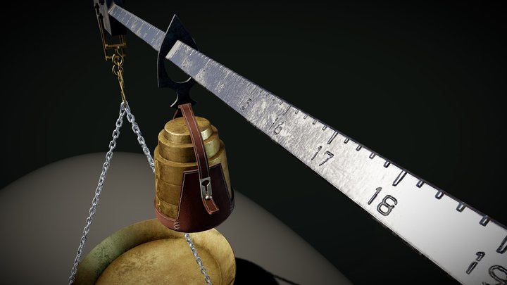Steelyard balance - Empty code 3D Model