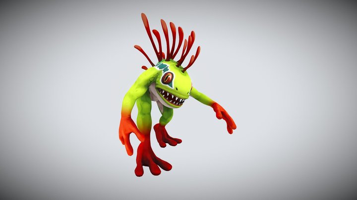 Mrglrm, the Murloc - World of Warcraft Fanart 3D Model