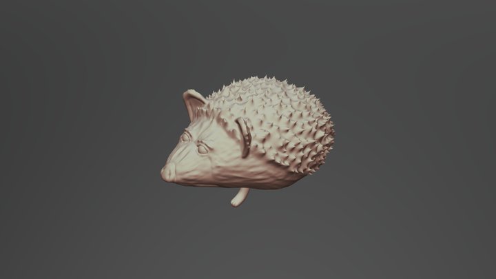 Sculpt January 2019 Day5: Hedgehog 3D Model