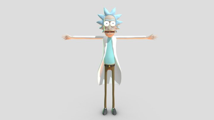 Rick T-Pose 3D Model