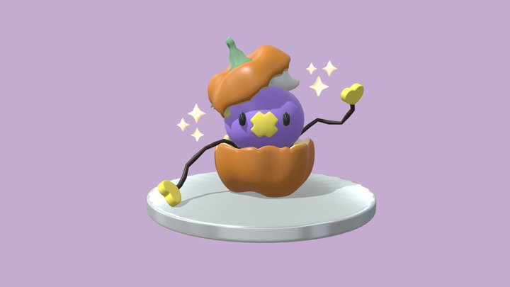 Drifloon in a Pumpkin 3D Model