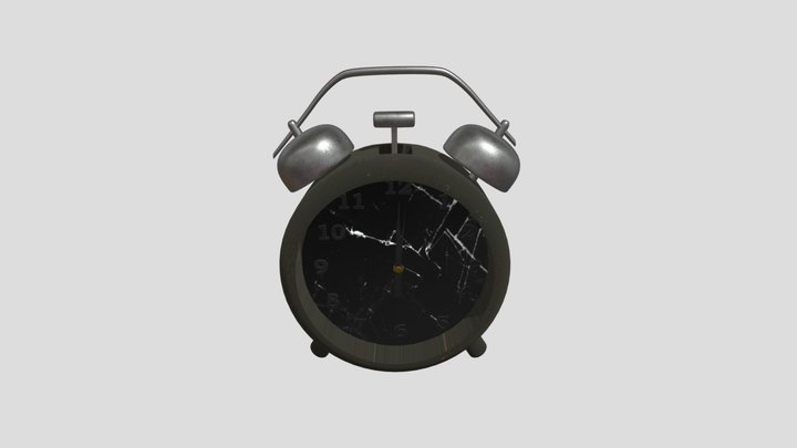Old rusty alarm clock(textured)