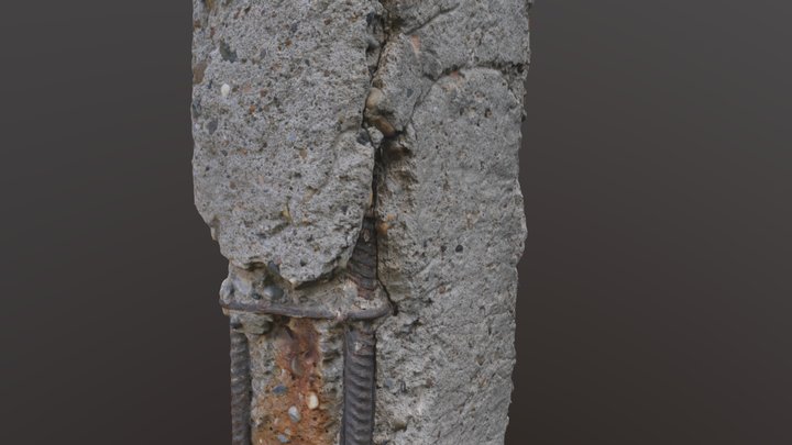 old concrete column 3D Model