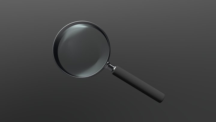 Magnifying Glass 3d Powerpoint Icon 3D Model