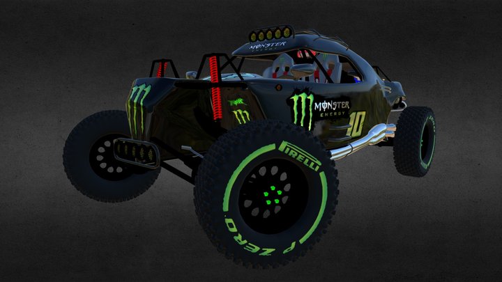 Desert buggy Monster Energy 3D Model