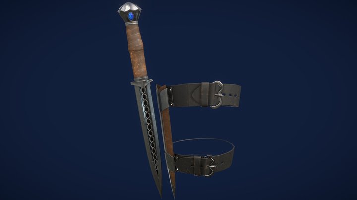Dagger w/ Holster & Sheath for Project Spearhead 3D Model