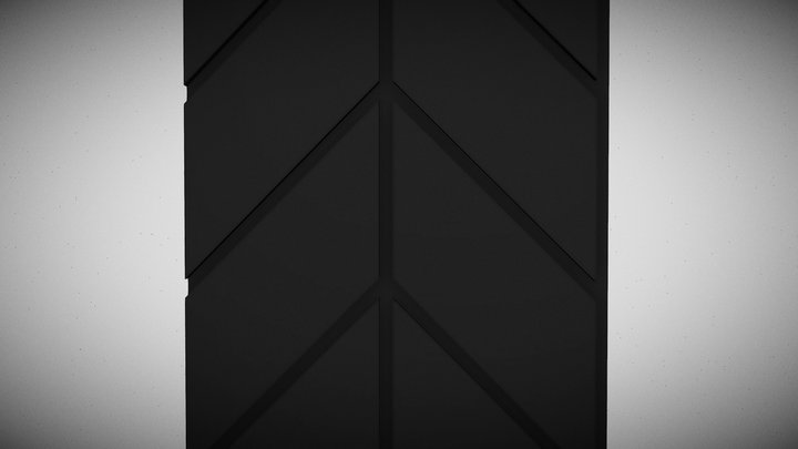 Real Broad Chevron Wall Panel available in UK 3D Model