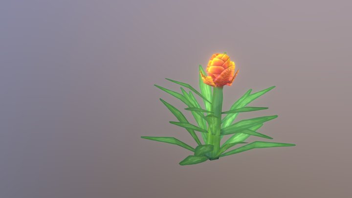 Small Stylized Plant with Flower