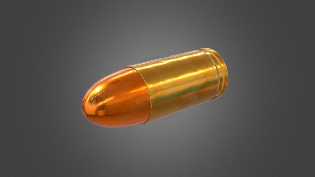 9mm Bullet - Low poly