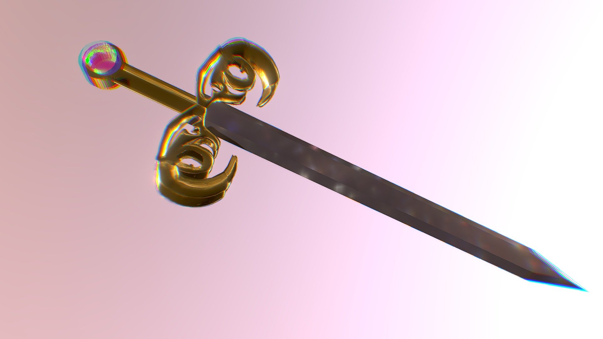 ArtStation - Low Poly Dailies - Diamond Sword, minecraft swords