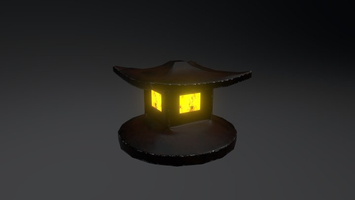 Japanese outdoor lamp 3D Model