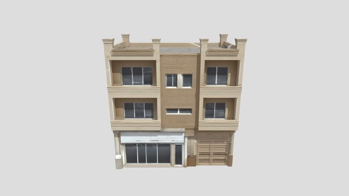 A small commercial-residential building.