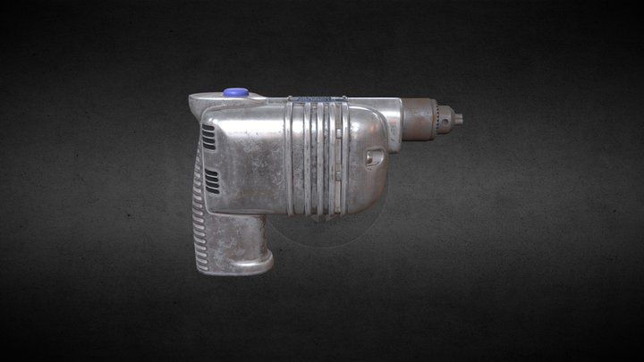 Vintage Craftsman Model 14 Inch Electric Drill 3D Model
