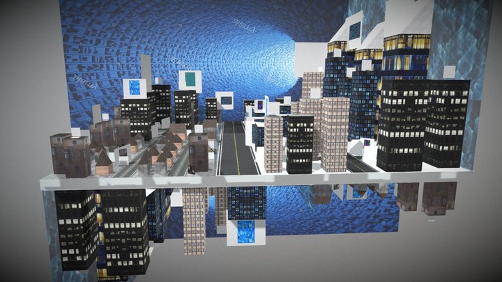 Futuristic City 3D Model