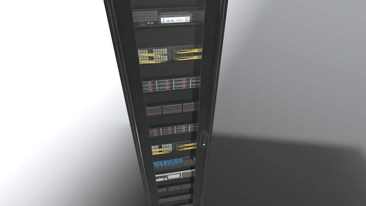 Data Center Server Rack 3D Model