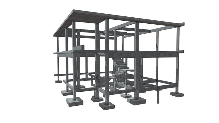 Projeto Estrutural - Residência Ednaldo S. 3D Model