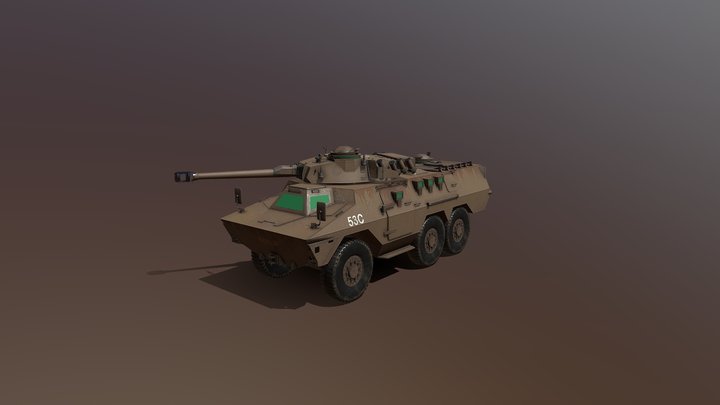 Ratel-90 (SADF) 3D Model