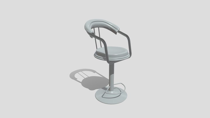 Office Steel Chair 3D Model