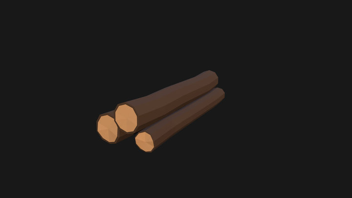 Pile of Logs 3D Model