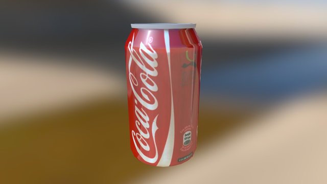 Cola Can Textured 3D Model