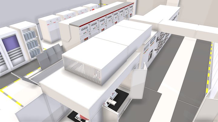10kV high-voltage power distribution room  高压配电室 3D Model