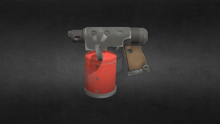 Fire_Gun_HighPoly 3D Model