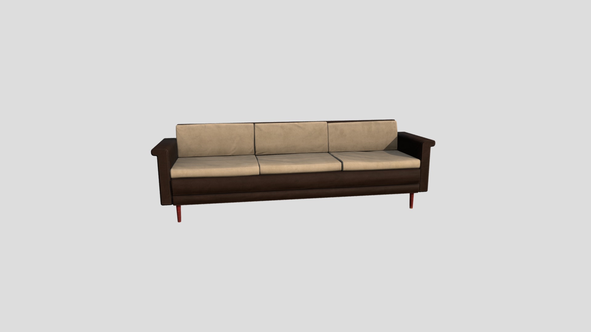 3D model Sofa 02 - This is a 3D model of the Sofa 02. The 3D model is about a brown leather chair.