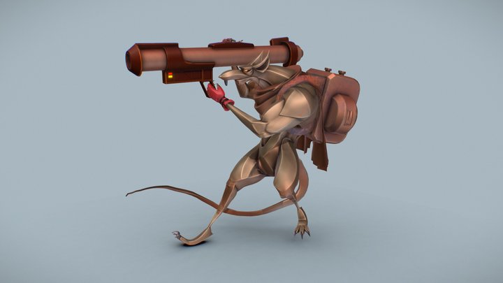 Ratman, Rocket Mice Crew 3D Model