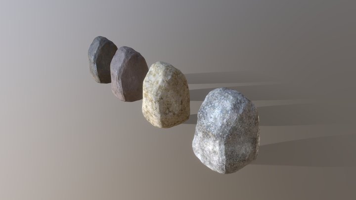 Rocks Pack low poly 3D Model