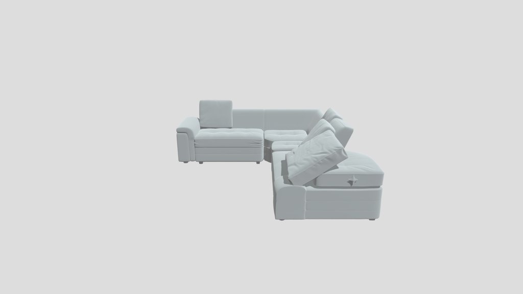 Grey L-Shaped Sectional Sofa