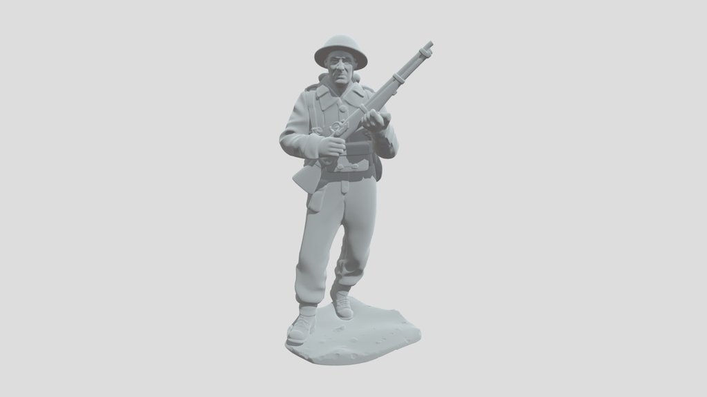 WWII Infantry Soldier Figurine