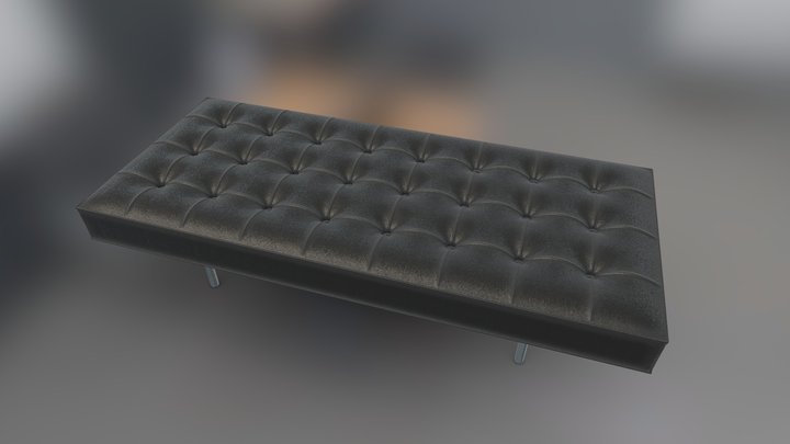 Barcelona style sofa 3D Model