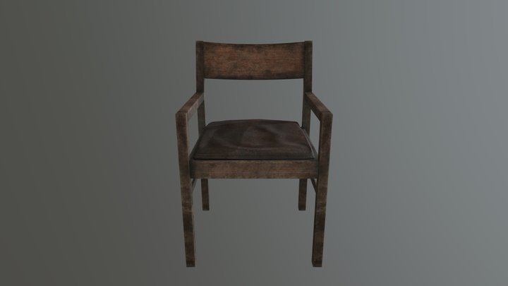 стул старый (хоррор) 3D Model
