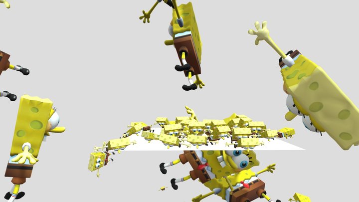 Falling_spongebob 3D Model