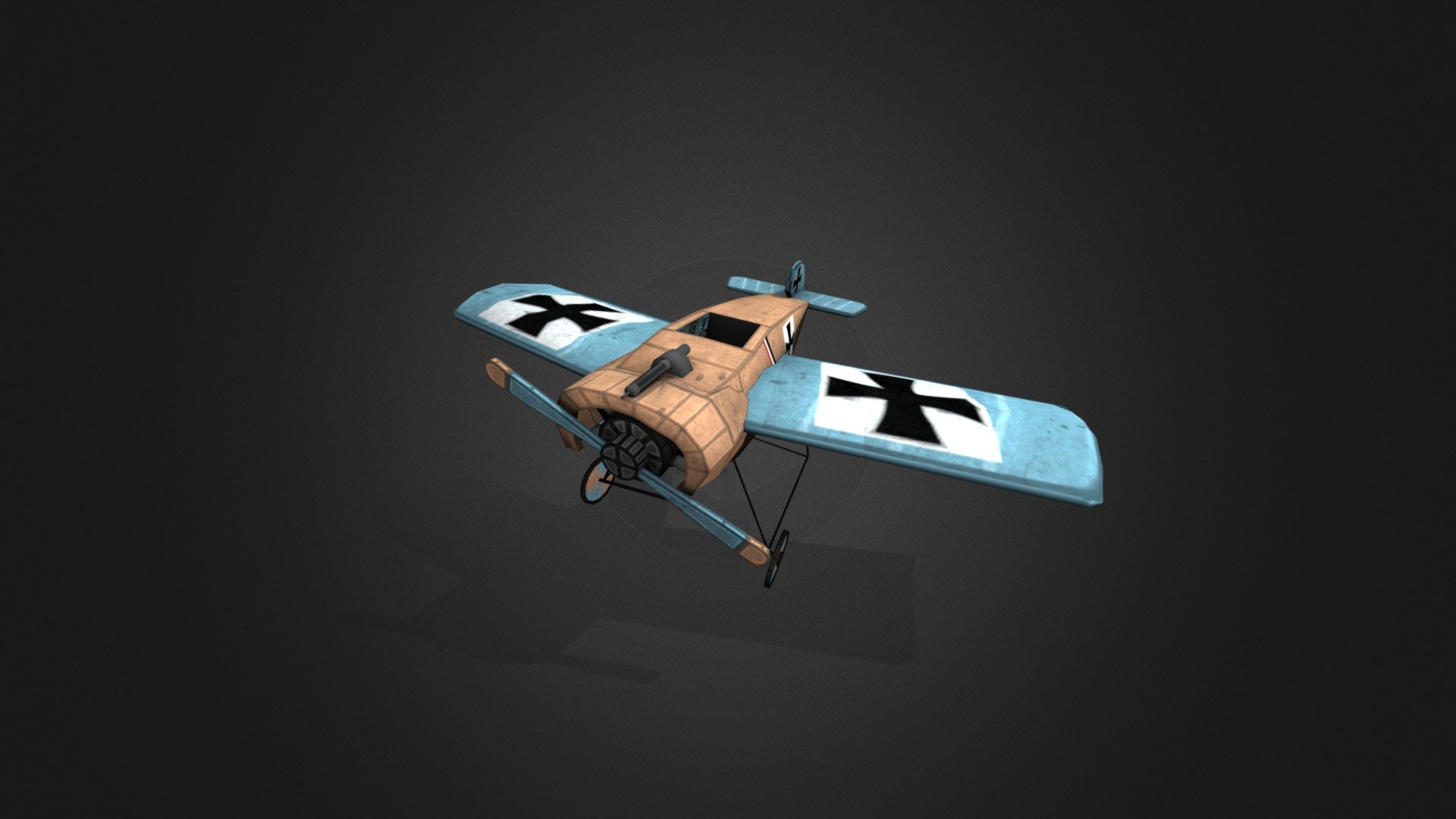 WWI stylized airplane — Sketchfab embed 3D viewer