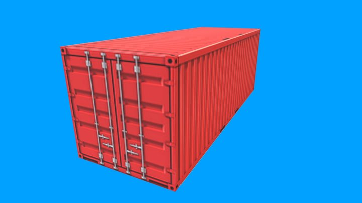 Super Low Poly Container – Modello 3D gratuito STL