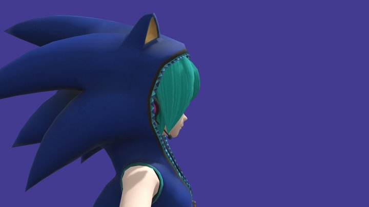 Sonic Style Miku 3D Model