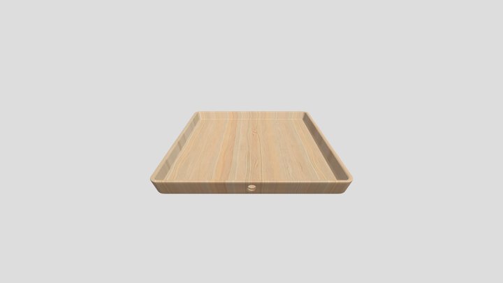 Wood TRAY in kitchen 3D Model