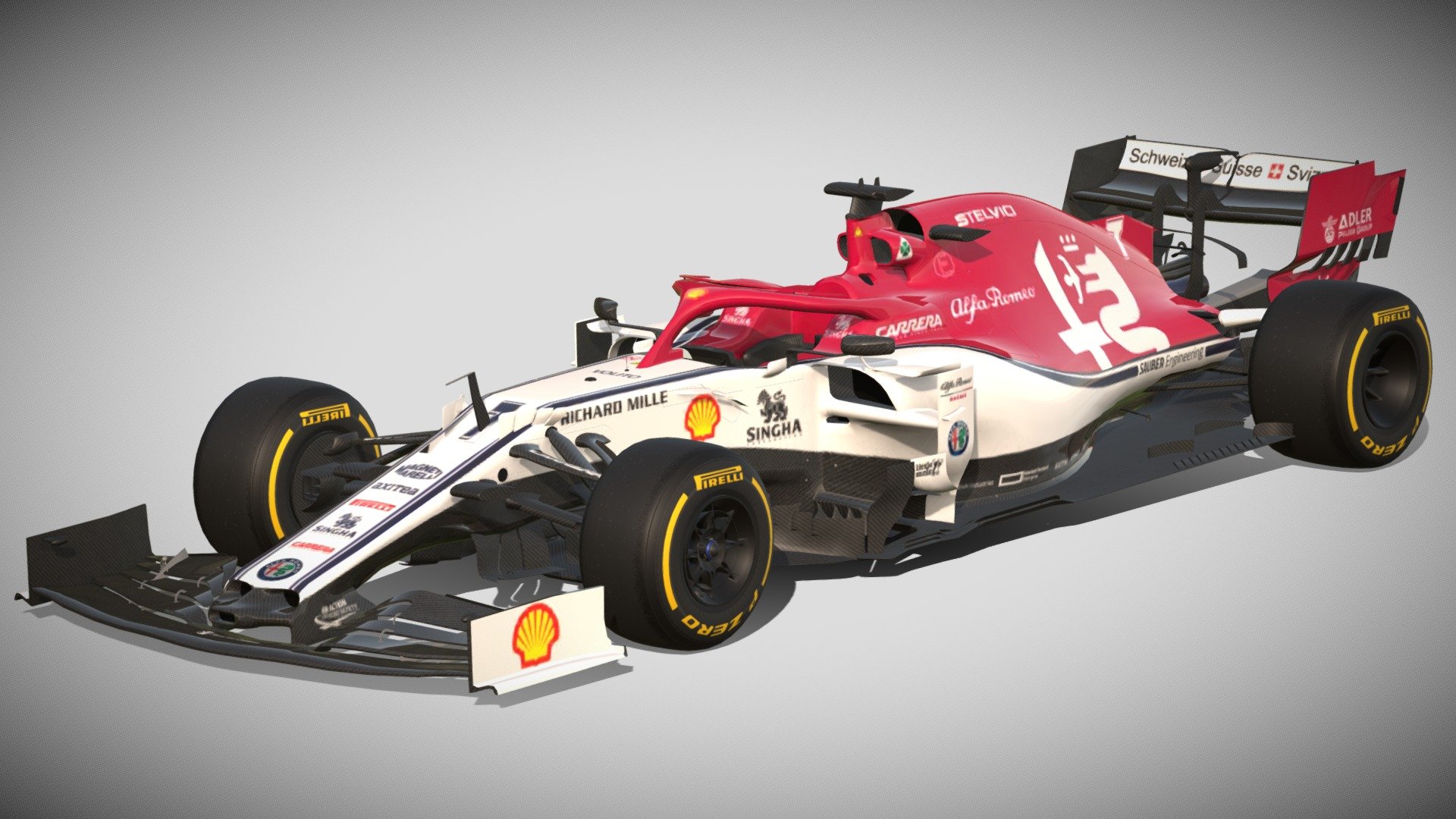 2019 F1 Alfa Romeo C38 - Download Free 3D model by OUTPISTON