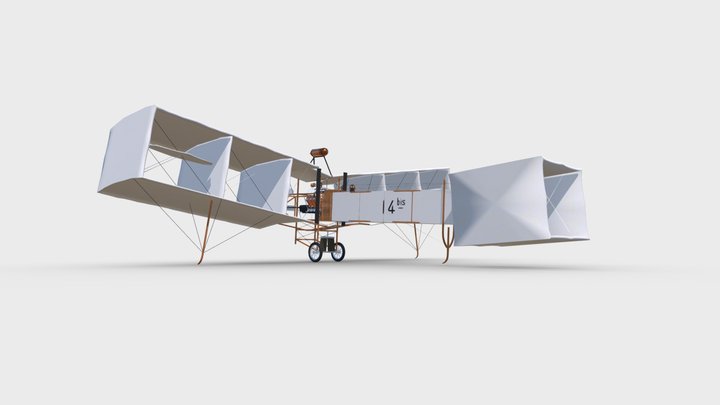 1906 Santos Dumont 14-bis 3D Model