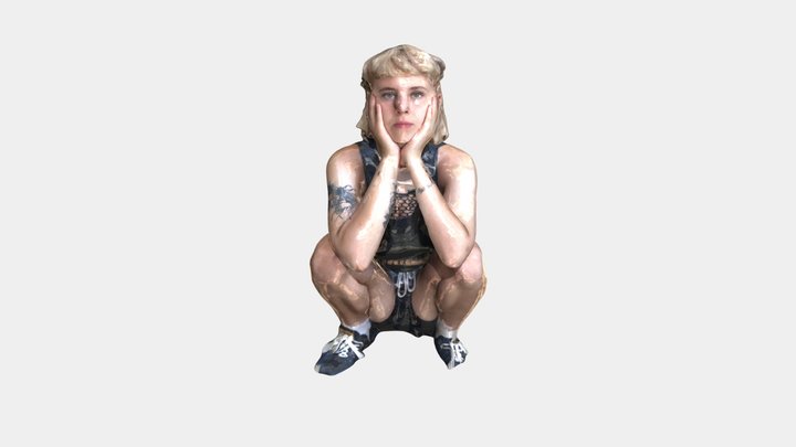 Maite sitting Bust 3D Model