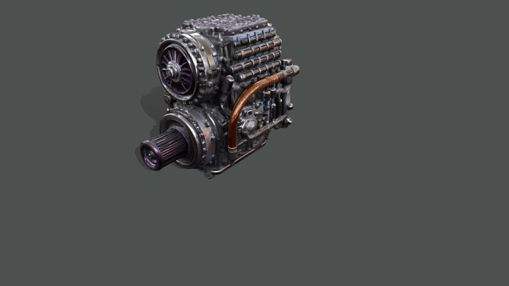 A mechanical engine – Gratis 3D-model STL